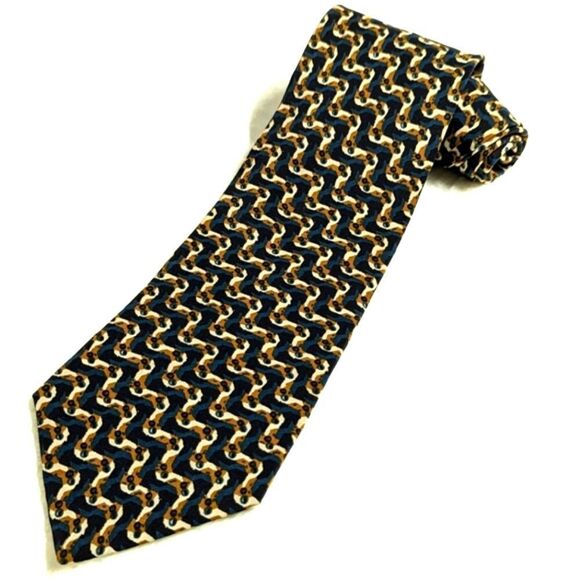 Vintage Men's Silk Tie From "Tie Tree of California"- Abstract Motif - Picture 1 of 10